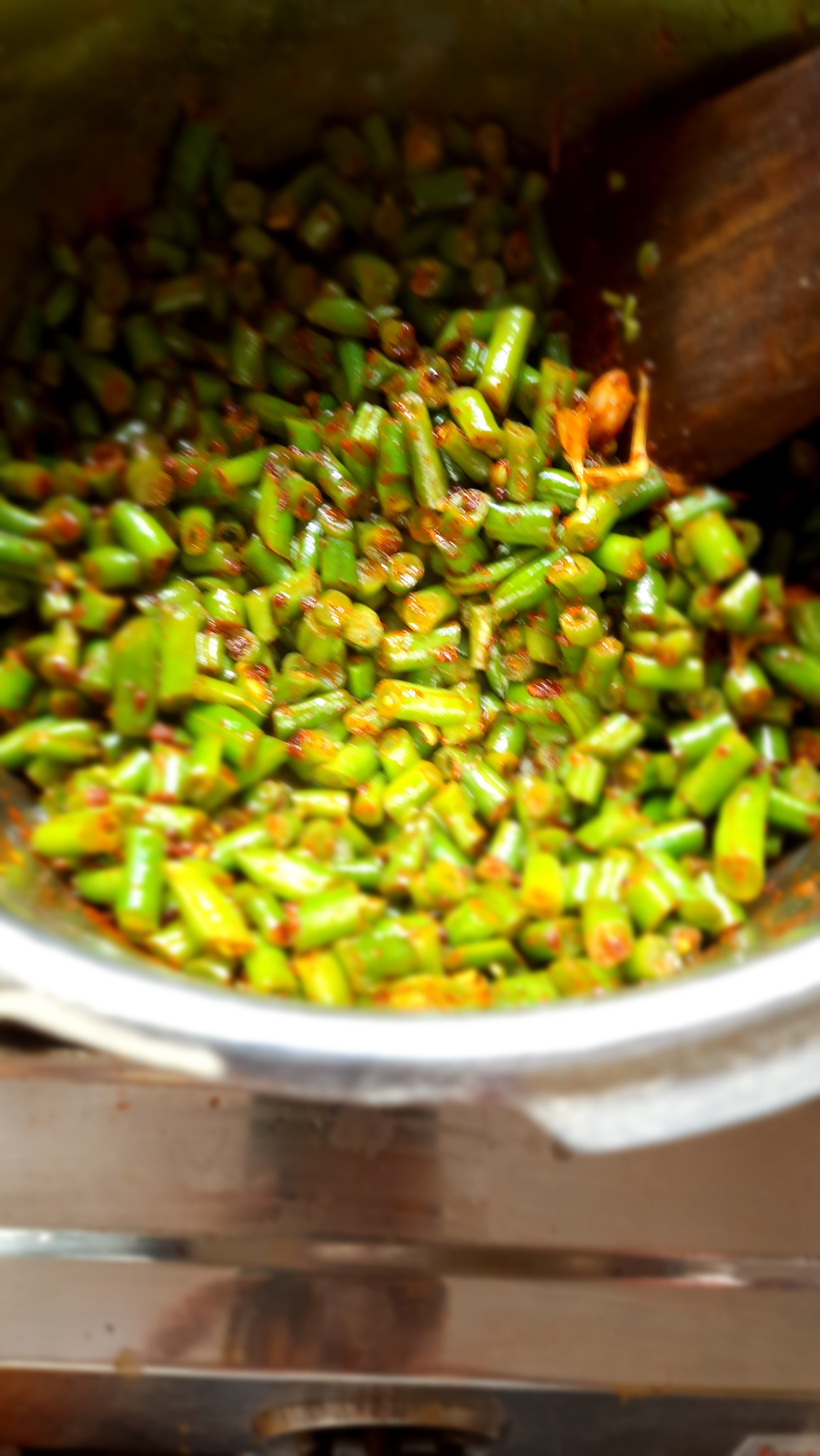 Beans Palya with kura karam